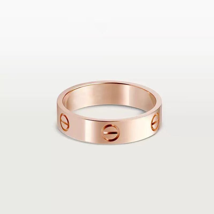Bague rose gold à vis décoratives