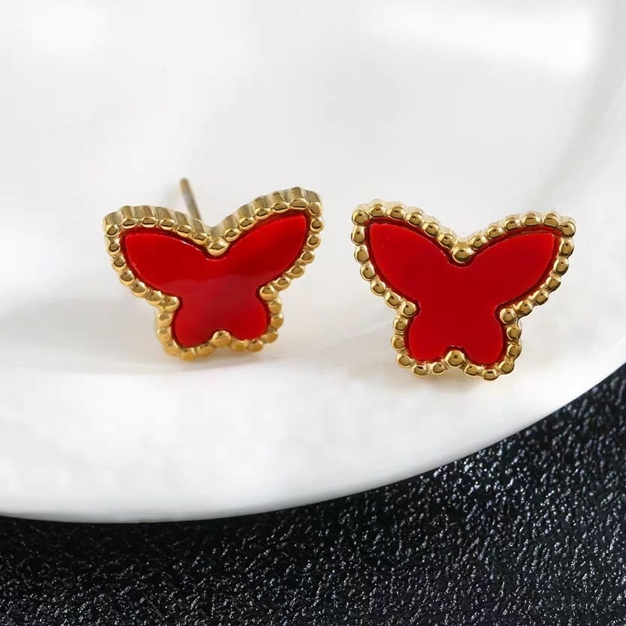 Puces papillon rouges